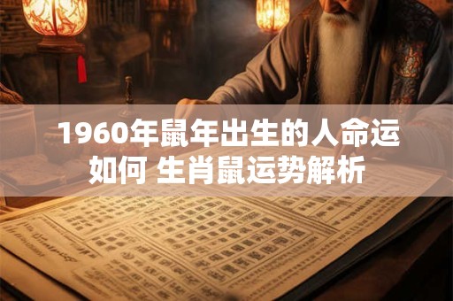 1960年鼠年出生的人命运如何 生肖鼠运势解析