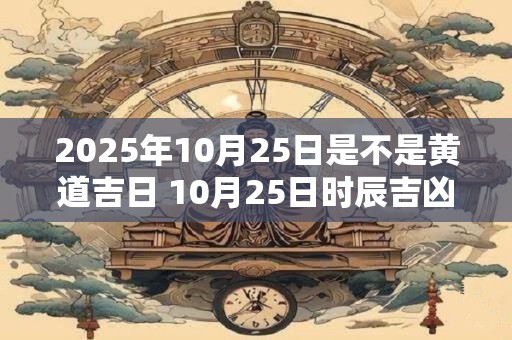 2026年10月25日是不是黄道吉日 10月25日时辰吉凶