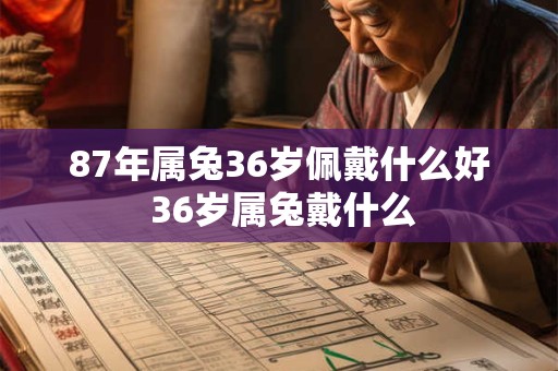 87年属兔36岁佩戴什么好 36岁属兔戴什么