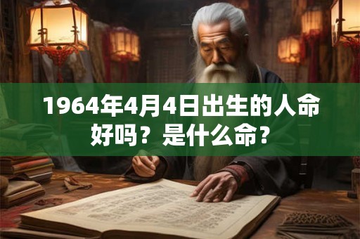 1964年4月4日出生的人命好吗？是什么命？