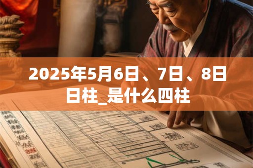 2025年5月6日、7日、8日日柱_是什么四柱