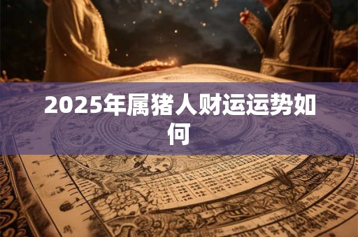 2025年属猪人财运运势如何 2025年属猪人财运运势如何