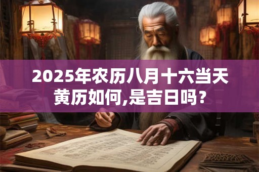 2025年农历八月十六当天黄历如何,是吉日吗？
