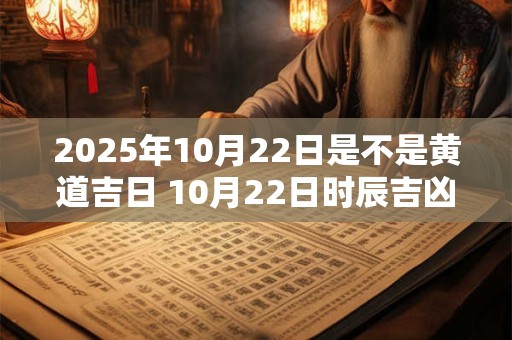 2025年10月22日是不是黄道吉日 10月22日时辰吉凶