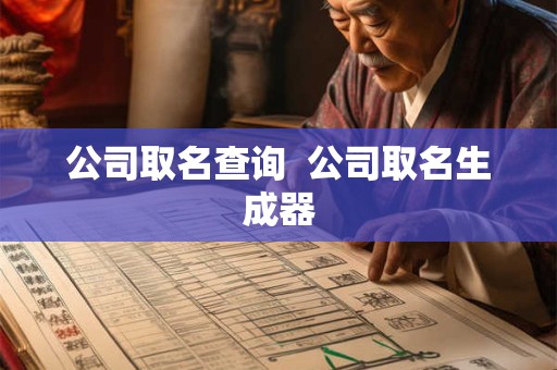 公司取名查询  公司取名生成器