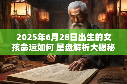 2025年6月28日出生的女孩命运如何 星盘解析大揭秘