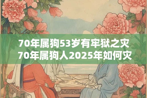 70年属狗53岁有牢狱之灾 70年属狗人2025年如何灾