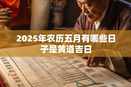 2025年农历五月有哪些日子是黄道吉日 2025年农历五月有哪些日子是黄道吉日