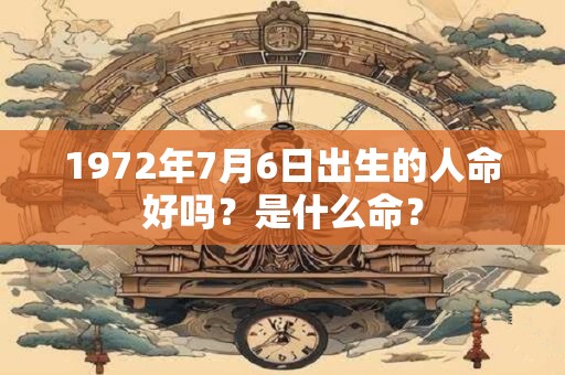 1972年7月6日出生的人命好吗?是什么命? 1972年7月6日出生的人命好吗?是什么命?