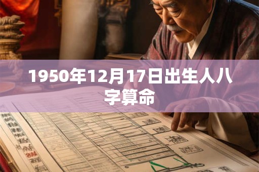 1950年12月17日出生人八字算命