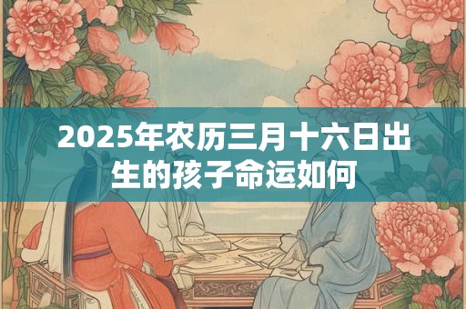 2025年农历三月十六日出生的孩子命运如何