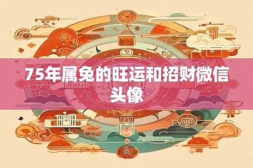 75年属兔的旺运和招财微信头像