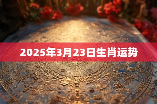 2025年3月23日生肖运势