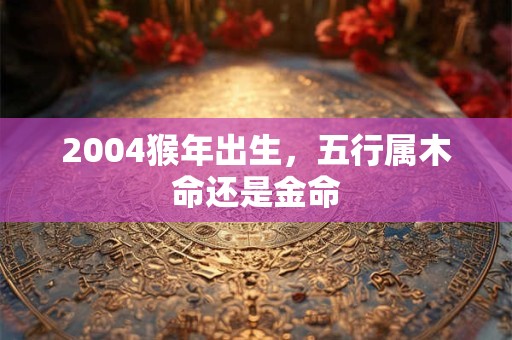 2004猴年出生，五行属木命还是金命