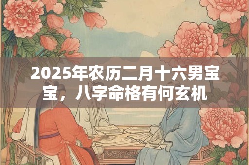 2025年农历二月十六男宝宝，八字命格有何玄机