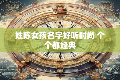 姓陈女孩名字好听时尚 个个都经典