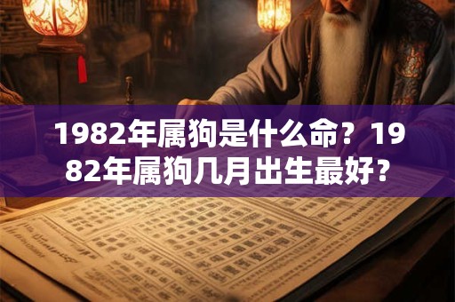 1982年属狗是什么命？1982年属狗几月出生最好？