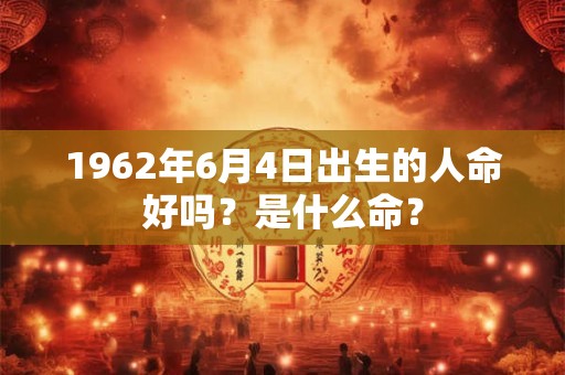 1962年6月4日出生的人命好吗？是什么命？