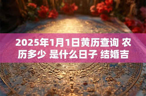 2025年1月1日黄历查询 农历多少 是什么日子 结婚吉时