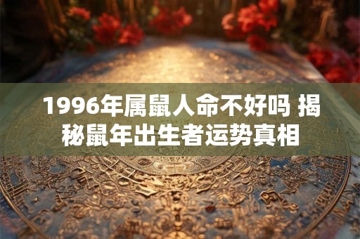 1996年属鼠人命不好吗 揭秘鼠年出生者运势真相
