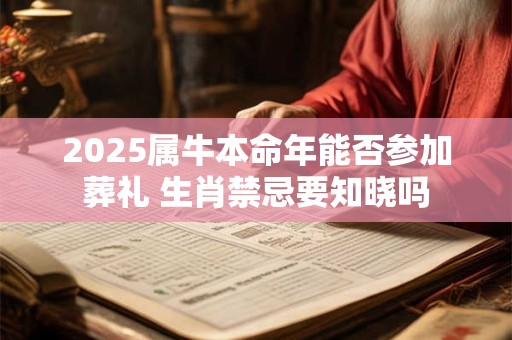 2025属牛本命年能否参加葬礼 生肖禁忌要知晓吗