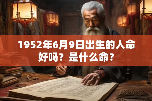 1952年6月9日出生的人命好吗？是什么命？