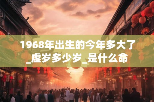 1968年出生的今年多大了_虚岁多少岁_是什么命