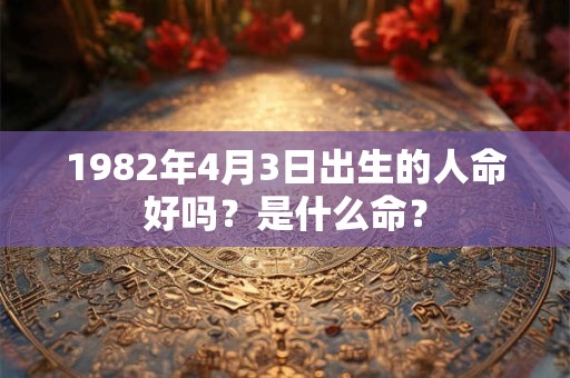 1982年4月3日出生的人命好吗？是什么命？
