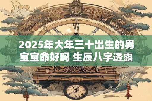 2025年大年三十出生的男宝宝命好吗 生辰八字透露哪些玄机 2025年大年三十出生的男宝宝命好吗 生辰八字透露哪些玄机