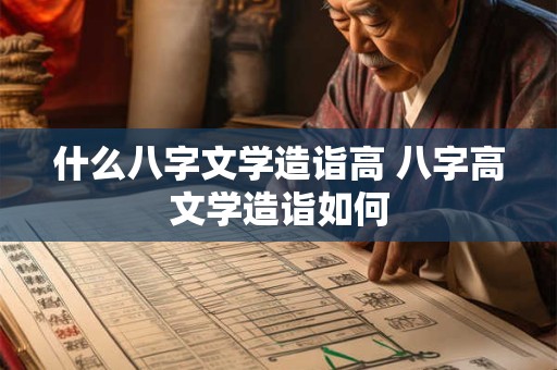 详细阅读:什么八字文学造诣高 八字高文学造诣如何 什么八字文学造诣高 八字高文学造诣如何