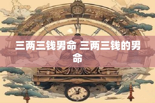 三两三钱男命 三两三钱的男命