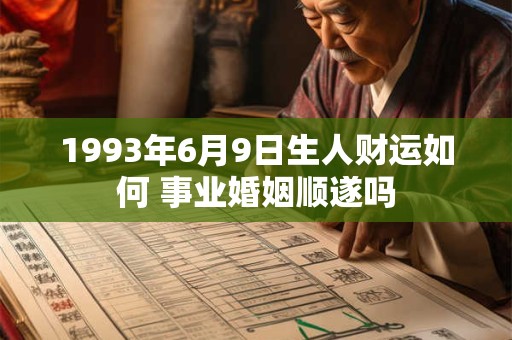 1993年6月9日生人财运如何 事业婚姻顺遂吗