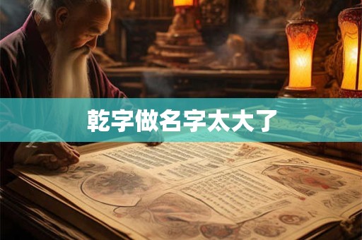 乾字做名字太大了
