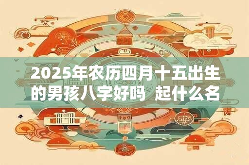 2025年农历四月十五出生的男孩八字好吗  起什么名字比较好 2025年农历四月十五出生的男孩八字好吗  起什么名字比较好