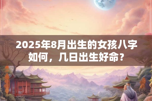 2025年8月出生的女孩八字如何，几日出生好命？