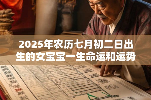 2025年农历七月初二日出生的女宝宝一生命运和运势详解