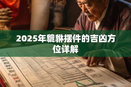 2025年貔貅摆件的吉凶方位详解
