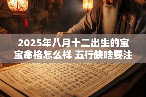2025年八月十二出生的宝宝命格怎么样 五行缺啥要注意