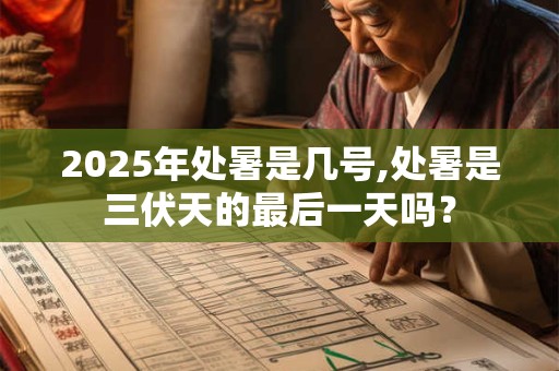 2025年处暑是几号,处暑是三伏天的最后一天吗？