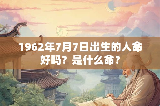 1962年7月7日出生的人命好吗？是什么命？