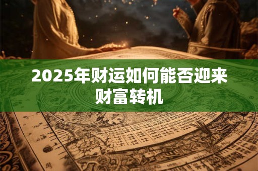 2025年财运如何能否迎来财富转机