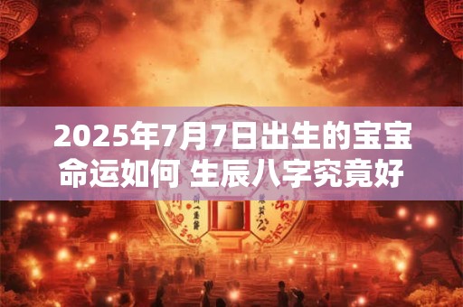 2025年7月7日出生的宝宝命运如何 生辰八字究竟好不好