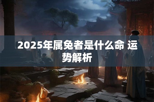 2025年属兔者是什么命 运势解析