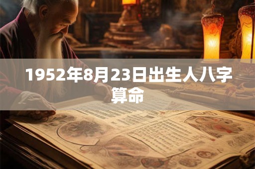 1952年8月23日出生人八字算命 1952年8月23日出生人八字算命