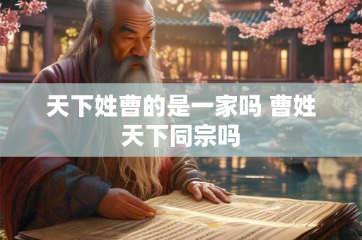 天下姓曹的是一家吗 曹姓天下同宗吗
