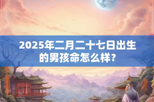 2025年二月二十七日出生的男孩命怎么样？
