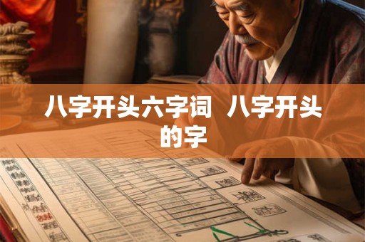 八字开头六字词  八字开头的字