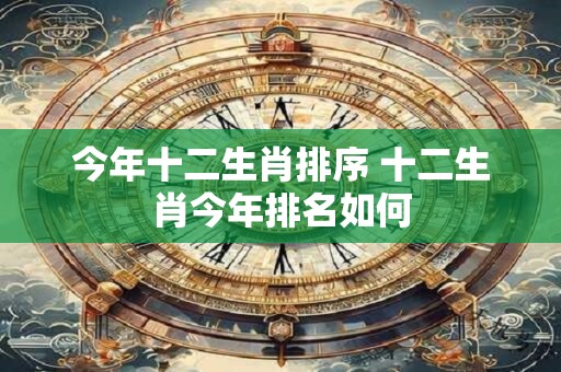 今年十二生肖排序 十二生肖今年排名如何