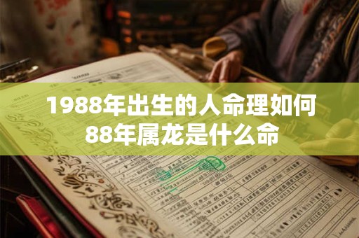 1988年出生的人命理如何 88年属龙是什么命