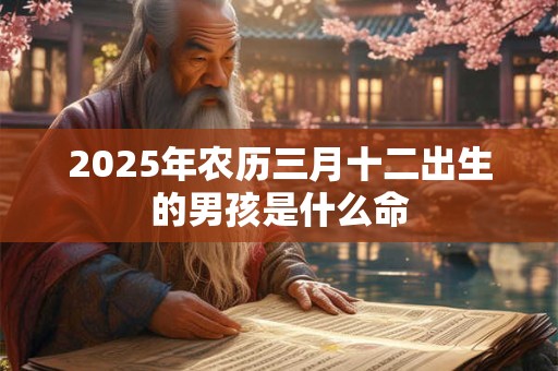 2025年农历三月十二出生的男孩是什么命